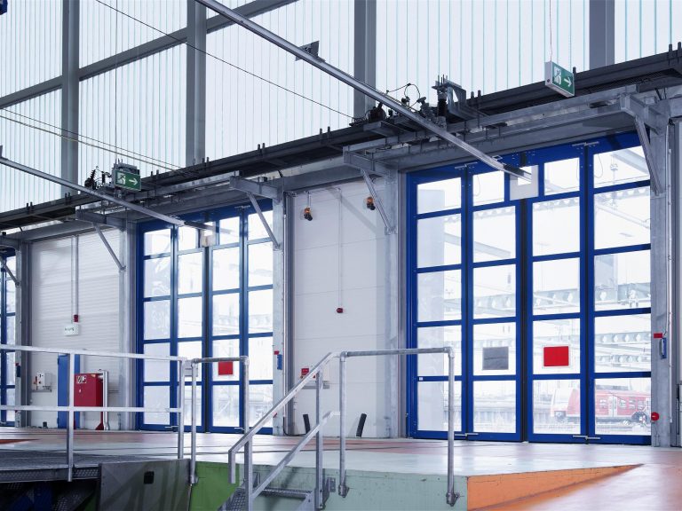 High Speed Folding Doors provide entire vertical clearance immediately!